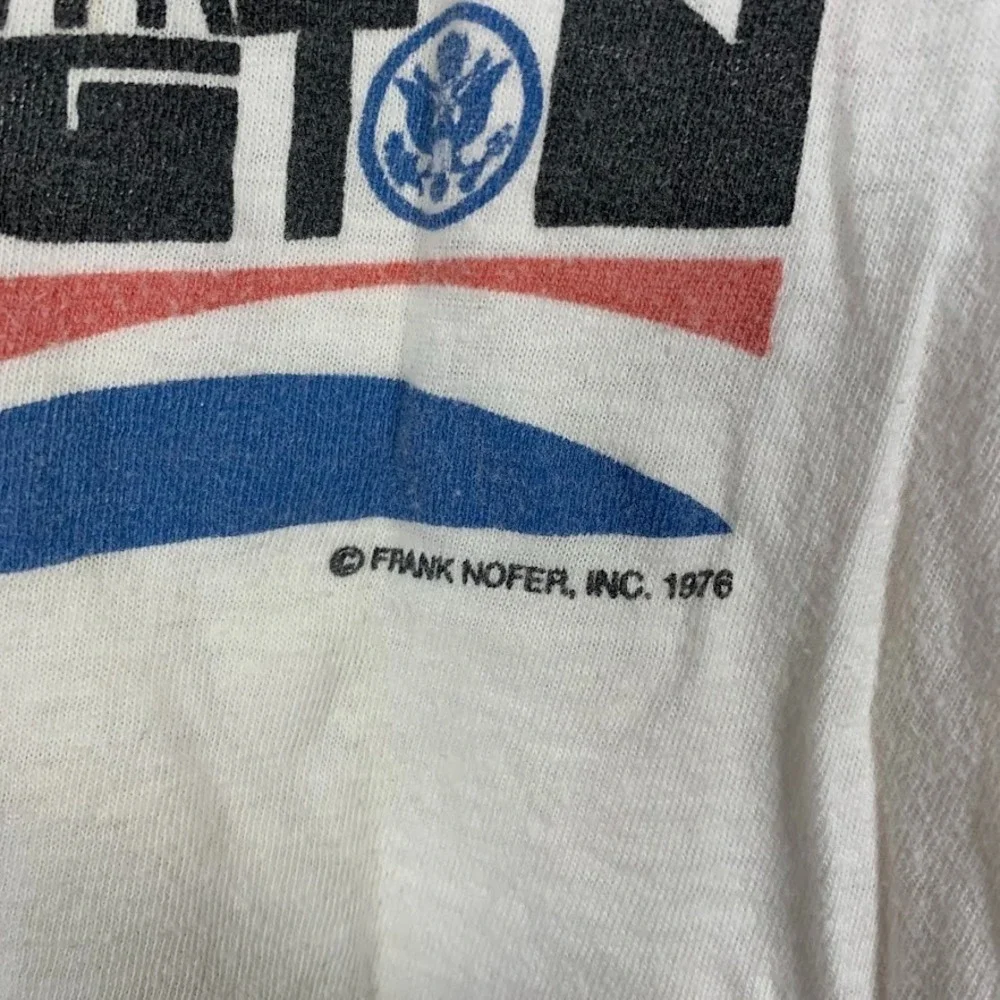 Vtg Washington DC Souvenir T Shirt Hanes‎ Cotton Kid Youth M Frank Nofer 1976